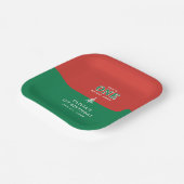 Christmas 1st Birthday Party Festive Red & Green Pappteller (Gewinkelt)