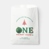 Christmas 1st Birthday Party Merry Ornament Geschenktütchen (Vorderseite)
