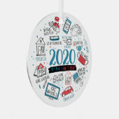 Christmas 2020 Commemorative Quarantine Activities Ornament Aus Metall (Vorderseite Rechts)