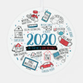 Christmas 2020 Commemorative Quarantine Activities Ornament Aus Metall (Rückseite)