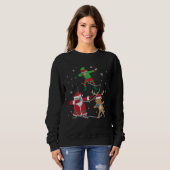 Christmas 2020 Dabbing Santa Elf Reindeer Face Mas Sweatshirt (Vorne ganz)