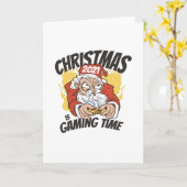 Christmas 2021 Is Gaming Time Karte (Gelbe Blume)