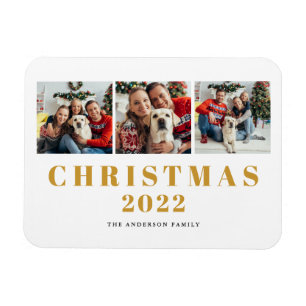 Christmas 2022 Family Photo Collage Magnet