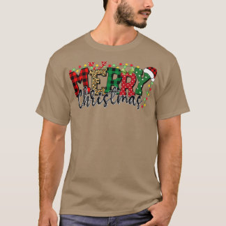 Christmas 2022Christmas Leopard Buffalo Red Plaid T-Shirt