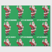 CHRISTMAS 2023 LET'S GO BRANDON SANTA CLAUS GESCHENKPAPIER (Flach)
