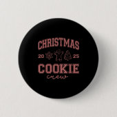 Christmas 2025 Cookie Crew Gingerbread Funny Chris Button (Vorderseite)