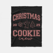 Christmas 2025 Cookie Crew Gingerbread Funny Chris Fleecedecke (Vorderseite)