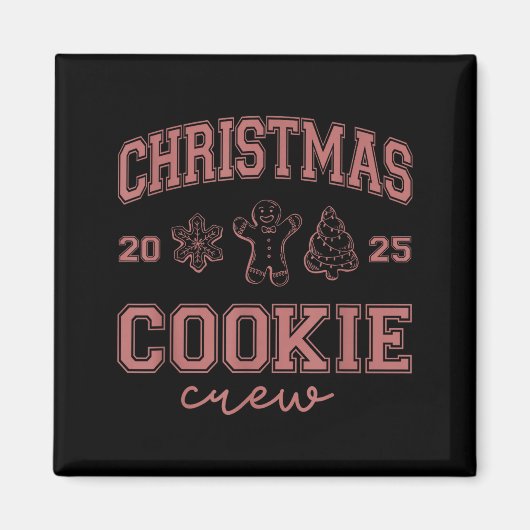 Christmas 2025 Cookie Crew Gingerbread Funny Chris Magnet (Vorne)