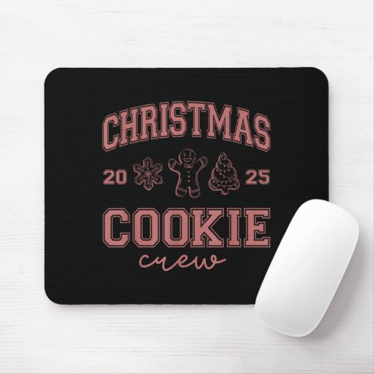 Christmas 2025 Cookie Crew Gingerbread Funny Chris Mousepad (Mit Mouse)