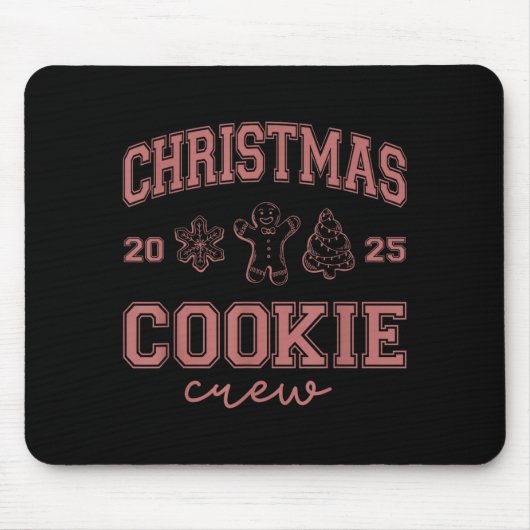 Christmas 2025 Cookie Crew Gingerbread Funny Chris Mousepad (Vorne)