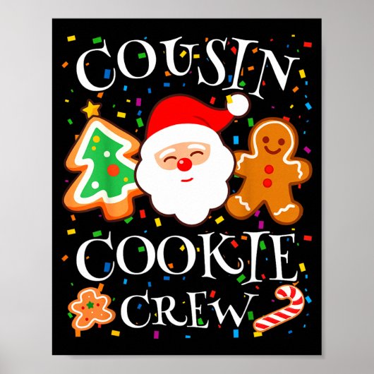 Christmas 2025 Cousin Cookie Baking Crew Squad Fam Poster (Vorne)