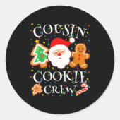 Christmas 2025 Cousin Cookie Baking Crew Squad Fam Runder Aufkleber (Vorderseite)
