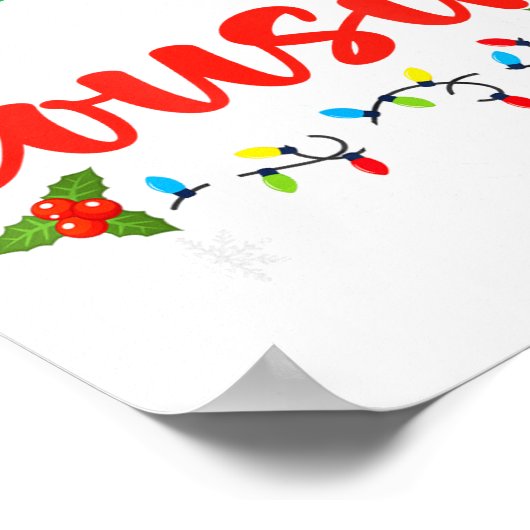 Christmas 2025 Cousin Crew Pajama Xmas Lights Fami Poster (Ecke)