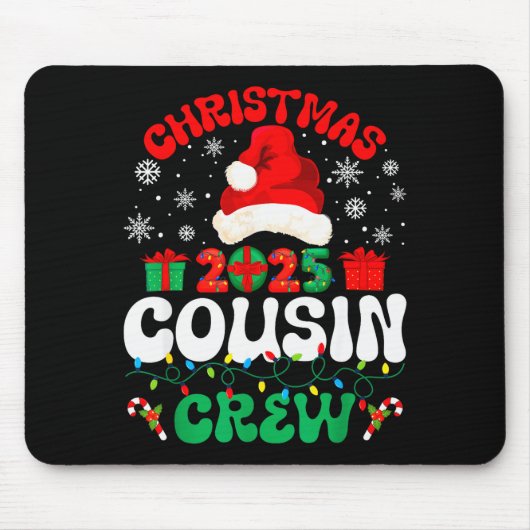 Christmas 2025 Cousin Crew Xmas Funny Matching Fam Mousepad (Vorne)