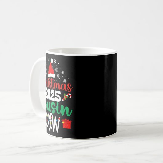 Christmas 2025 Cousin Crew Xmas Matching Family Gr Kaffeetasse (Vorderseite Links)