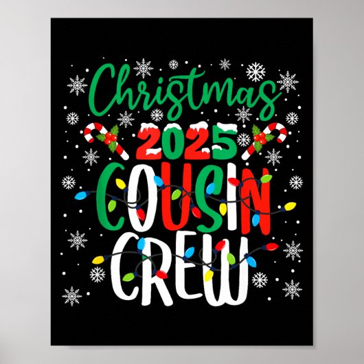 Christmas 2025 Cousin Crew Xmas Matching Family Gr Poster (Vorne)