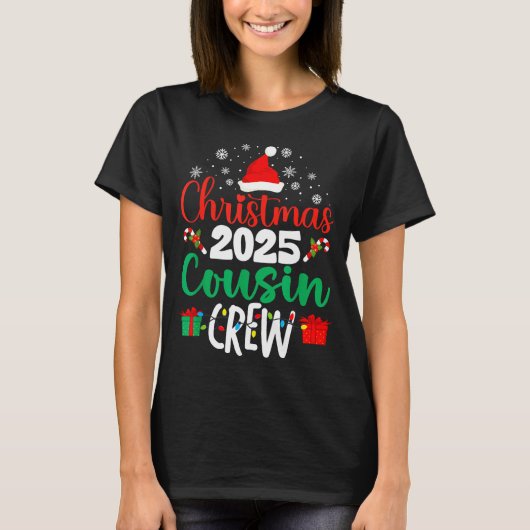 Christmas 2025 Cousin Crew Xmas Matching Family Gr T-Shirt (Vorderseite)