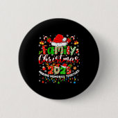 Christmas 2025 Pajamas Pjs Family Matching Outfit Button (Vorderseite)