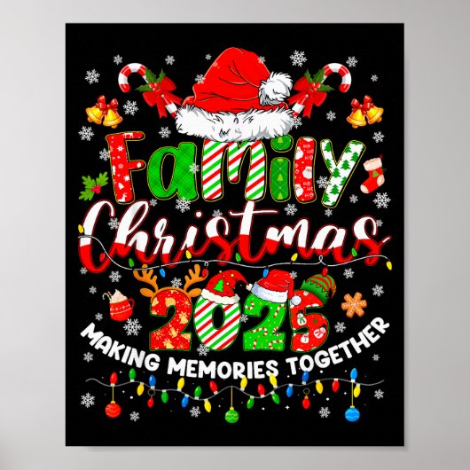 Christmas 2025 Pajamas Pjs Family Matching Outfit  Poster (Vorne)