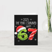 Christmas 2025 The Year I Barely Survived Six Seve Karte (Vorderseite)