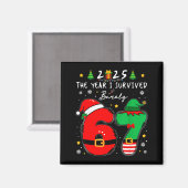 Christmas 2025 The Year I Barely Survived Six Seve Magnet (Vorderseite/Rückseite)