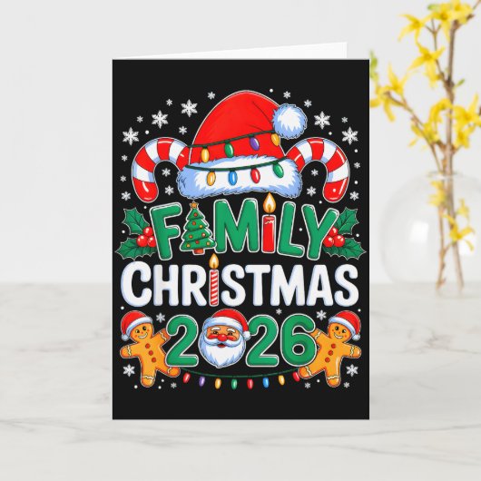 Christmas 2026 Family Matching Xmas Team Santa Squ Karte (Gelbe Blume)