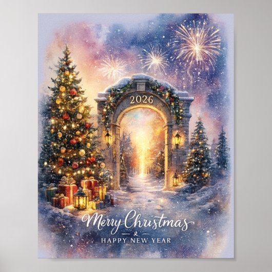Christmas 2026 Winter Wonderland Art Festive Poster (Vorne)