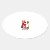 christmas (2) ovaler aufkleber (Vorderseite)