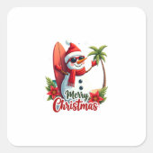 christmas (2) quadratischer aufkleber (Vorderseite)
