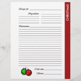 CHRISTMAS 2-seitige Rezeptseiten