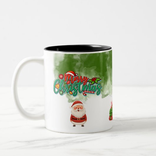 Christmas 2-Tone Mug with Santa – Merry Christmas Zweifarbige Tasse (Links)