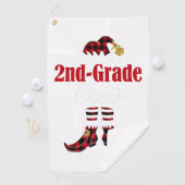 Christmas 2nd Grad Crew Elf Teacher Student Cute Golfhandtuch (Insitu)
