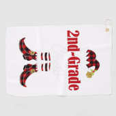 Christmas 2nd Grad Crew Elf Teacher Student Cute Golfhandtuch (Horizontal)