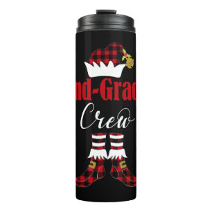 Christmas 2nd Grad Crew Elf Teacher Student Cute Thermosbecher