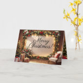 Christmas 3 Image Greeting Card Karte (Gelbe Blume)