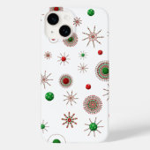 Christmas 3D Ornaments & Starbursts Case-Mate iPhone Hülle (Rückseite)