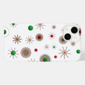 Christmas 3D Ornaments & Starbursts Case-Mate iPhone Hülle (Rückseite (Horizontal))