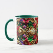 CHRISTMAS ~ 3D ~ Red, Green und Gold ~ Tasse (Links)