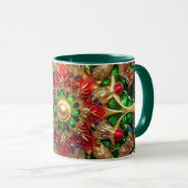CHRISTMAS ~ 3D ~ Red, Green und Gold ~ Tasse (VorderseiteRechts)