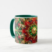 CHRISTMAS ~ 3D ~ Red, Green und Gold ~ Tasse (Vorderseite Links)