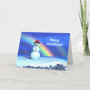 Christmas 3D Snowman Feiertagskarte