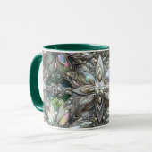 CHRISTMAS ~ 3D ~ Weiß, Grün und Silber~ Tasse (Vorderseite Links)