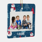 Christmas 5x7 Custom Foto Date Keramikornament (Rechts)