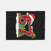 Christmas 67 Buffalo Plaid Six Seven Santa & E Fleecedecke (Vorderseite (Horizontal))