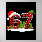Christmas 67 Buffalo Plaid Six Seven Santa &amp; E Poster (Vorne)