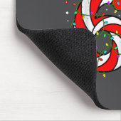 Christmas 67 Candy Cane Six Seven Meme Lights Sant Mousepad (Ecke)
