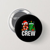 Christmas 67 Crew Candy Cane Lights Funny Holiday Button (Vorne & Hinten)