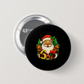 Christmas 67 Funny Xmas Santa Six Seven Meme Gen A Button (Vorne & Hinten)