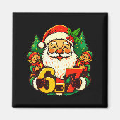 Christmas 67 Funny Xmas Santa Six Seven Meme Gen A Magnet (Vorne)