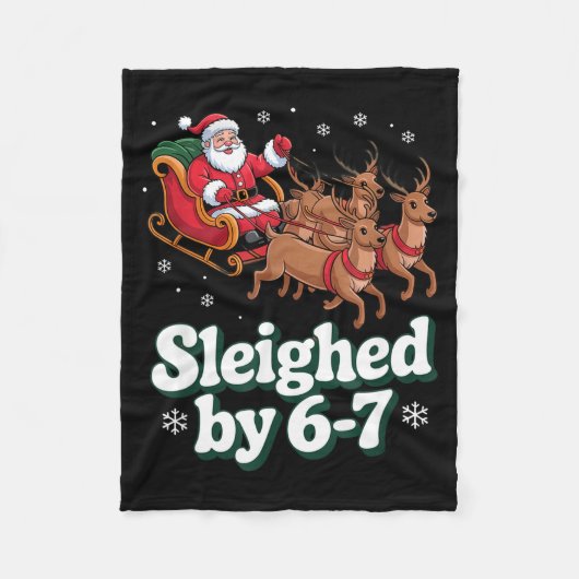 Christmas 67 Funny Xmas Six Seven Ugly Sweater 6-7 Fleecedecke (Vorderseite)